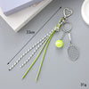 Wholesale Acrylic Bird's Nest Beaded Mobile Phone Pendant With Pu Leather Rope And Bow Semi Manual Crafted