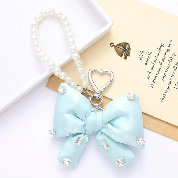 Wholesale Acrylic Bird's Nest Beaded Mobile Phone Pendant With Pu Leather Rope And Bow Semi Manual Crafted