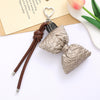 Wholesale Acrylic Bird's Nest Beaded Mobile Phone Pendant With Pu Leather Rope And Bow Semi Manual Crafted