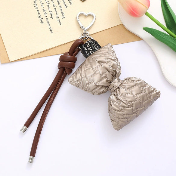 Wholesale Acrylic Bird's Nest Beaded Mobile Phone Pendant With Pu Leather Rope And Bow Semi Manual Crafted