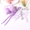 Wholesale Acrylic Bird's Nest Beaded Mobile Phone Pendant With Pu Leather Rope And Bow Semi Manual Crafted