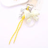 Wholesale Acrylic Bird's Nest Beaded Mobile Phone Pendant With Pu Leather Rope And Bow Semi Manual Crafted