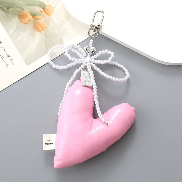Wholesale Acrylic Bird's Nest Beaded Mobile Phone Pendant With Pu Leather Rope And Bow Semi Manual Crafted