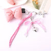 Wholesale Acrylic Bird's Nest Beaded Mobile Phone Pendant With Pu Leather Rope And Bow Semi Manual Crafted