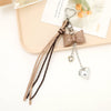 Wholesale Acrylic Bird's Nest Beaded Mobile Phone Pendant With Pu Leather Rope And Bow Semi Manual Crafted