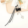 Wholesale Acrylic Bird's Nest Beaded Mobile Phone Pendant With Pu Leather Rope And Bow Semi Manual Crafted