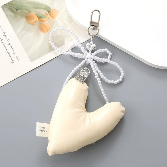 Wholesale Acrylic Bird's Nest Beaded Mobile Phone Pendant With Pu Leather Rope And Bow Semi Manual Crafted