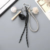 Wholesale Acrylic Bird's Nest Beaded Mobile Phone Pendant With Pu Leather Rope And Bow Semi Manual Crafted