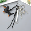 Wholesale Acrylic Bird's Nest Beaded Mobile Phone Pendant With Pu Leather Rope And Bow Semi Manual Crafted