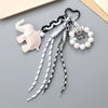 Wholesale Acrylic Bird's Nest Beaded Mobile Phone Pendant With Pu Leather Rope And Bow Semi Manual Crafted