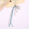 Wholesale Acrylic Bird's Nest Beaded Mobile Phone Pendant With Pu Leather Rope And Bow Semi Manual Crafted