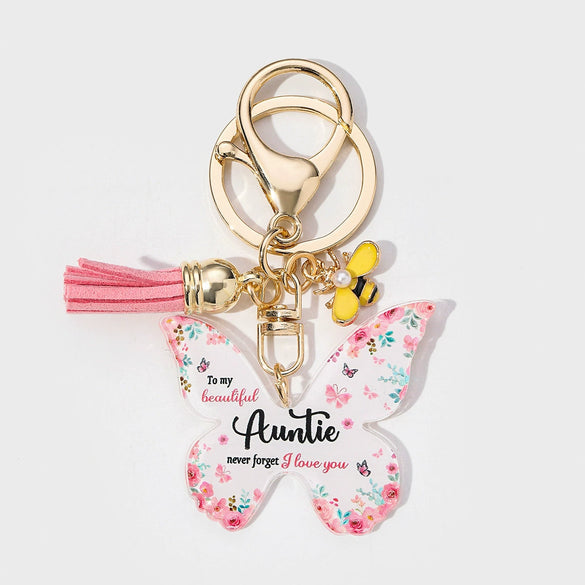 Wholesale Acrylic Butterfly Shape Pendant Key Chain