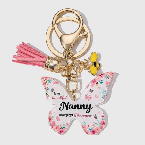 Wholesale Acrylic Butterfly Shape Pendant Key Chain