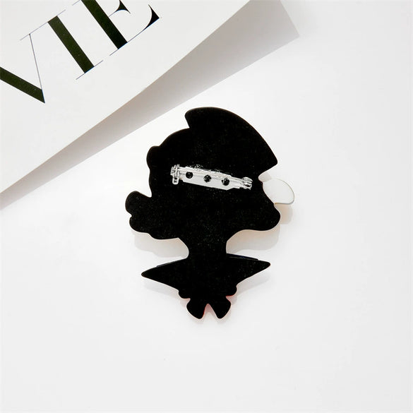 Wholesale Acrylic Cartoon Character Printed Jewelry Brooch For Women