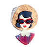 Wholesale Acrylic Cartoon Characters Printed Decorative Brooch For Women