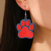 Wholesale Acrylic Cat Claw Pendant Earrings Engraved Animal Pattern For Women