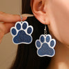Wholesale Acrylic Cat Claw Pendant Earrings Engraved Animal Pattern For Women