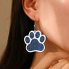 Wholesale Acrylic Cat Claw Pendant Earrings Engraved Animal Pattern For Women