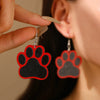 Wholesale Acrylic Cat Claw Pendant Earrings Engraved Animal Pattern For Women