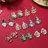 Wholesale Acrylic Christmas Cartoon Snowhouse Snowman Elk Doublesided Earrings
