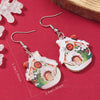 Wholesale Acrylic Christmas Cartoon Snowhouse Snowman Elk Doublesided Earrings