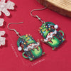 Wholesale Acrylic Christmas Cartoon Snowhouse Snowman Elk Doublesided Earrings