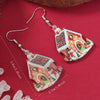 Wholesale Acrylic Christmas Cartoon Snowhouse Snowman Elk Doublesided Earrings