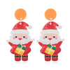 Wholesale Acrylic Christmas Earrings With Geometric Pattern And Festive Elements