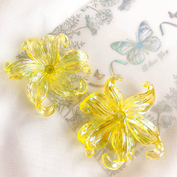 Wholesale Acrylic Colorplated Threedimensional Flower Hairpin Pendant Hair Accessories