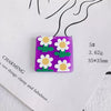 Wholesale Acrylic Cute Cartoon Flower Three Dimensional Relief Small Pendant Earrings Jewelry Accessories