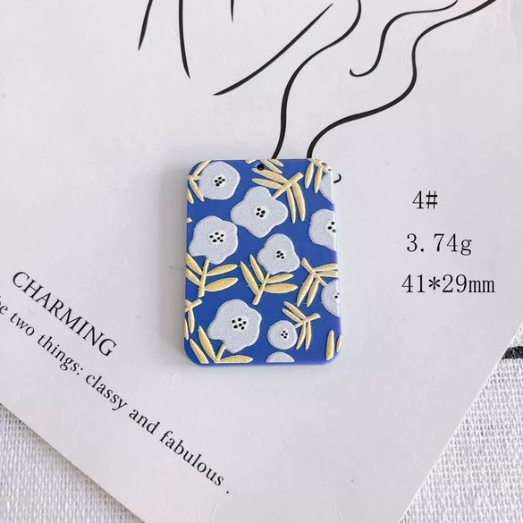 Wholesale Acrylic Cute Cartoon Flower Three Dimensional Relief Small Pendant Earrings Jewelry Accessories