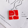 Wholesale Acrylic Cute Cartoon Flower Three Dimensional Relief Small Pendant Earrings Jewelry Accessories