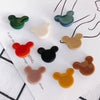 Wholesale Acrylic Diy Accessories Matte Frosted Rubber Painted Micky Head Patch Hairpin With Environmental Protection Treatment
