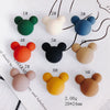 Wholesale Acrylic Diy Accessories Matte Frosted Rubber Painted Micky Head Patch Hairpin With Environmental Protection Treatment