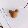 Wholesale Acrylic Diy Accessories Matte Frosted Rubber Painted Micky Head Patch Hairpin With Environmental Protection Treatment