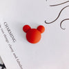 Wholesale Acrylic Diy Accessories Matte Frosted Rubber Painted Micky Head Patch Hairpin With Environmental Protection Treatment