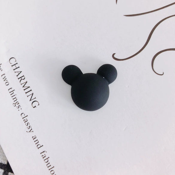 Wholesale Acrylic Diy Accessories Matte Frosted Rubber Painted Micky Head Patch Hairpin With Environmental Protection Treatment