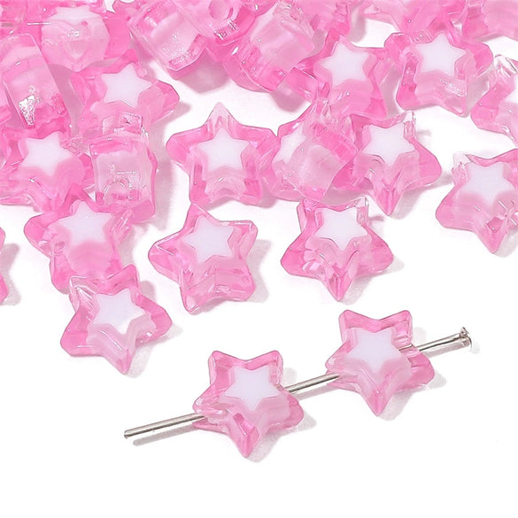 Wholesale Acrylic Double Color Love Loose Beads Handmade Diy Beaded Jewelry Accessories For Bracelets And Necklaces Lovely Style