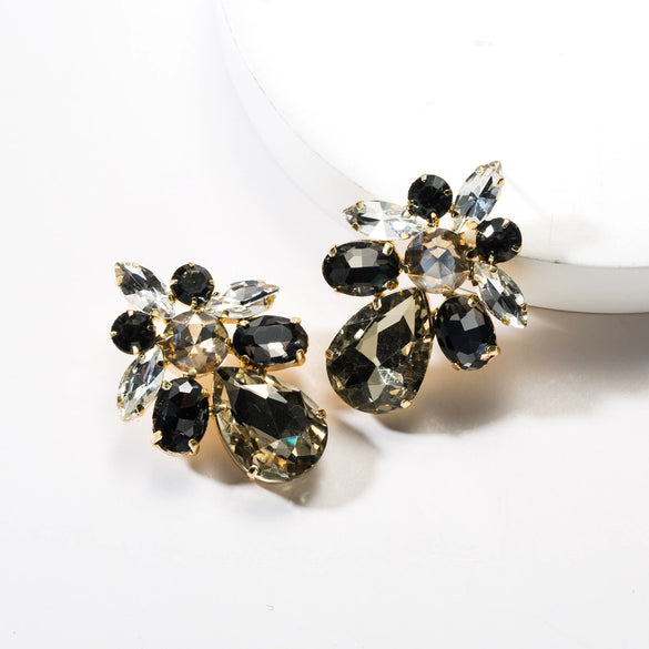 Wholesale Acrylic Dropshaped Geometric Diamondembedded Earrings For Women