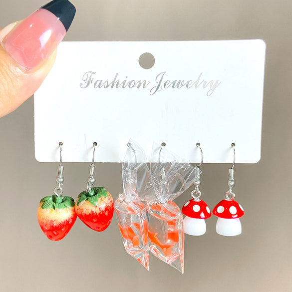 Wholesale Acrylic Earrings Set With Cartoon Butterfly Frog Yellow Duck Animal Patterns