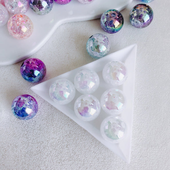 Wholesale Acrylic Floral Burst Beads Hand Woven Beaded Jewelry Pendant Environmental Protection Round Bead Style