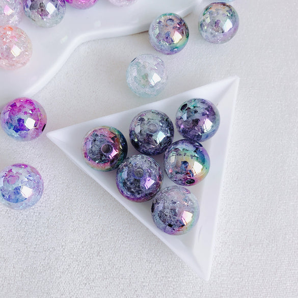 Wholesale Acrylic Floral Burst Beads Hand Woven Beaded Jewelry Pendant Environmental Protection Round Bead Style