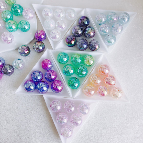 Wholesale Acrylic Floral Burst Beads Hand Woven Beaded Jewelry Pendant Environmental Protection Round Bead Style