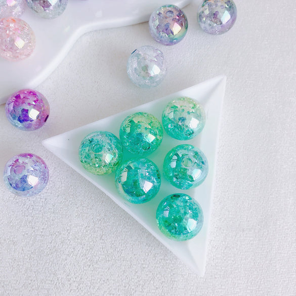 Wholesale Acrylic Floral Burst Beads Hand Woven Beaded Jewelry Pendant Environmental Protection Round Bead Style