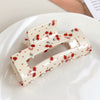 Wholesale Acrylic Floral Cherry Print Hair Shark Clip For Girls