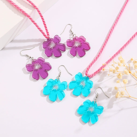 Wholesale Acrylic Flower Handmade Necklace For Women