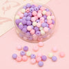 Wholesale Acrylic Frosted Round Beads Handmade Jewelry Accessories For Bracelet And Necklace