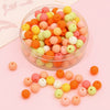 Wholesale Acrylic Frosted Round Beads Handmade Jewelry Accessories For Bracelet And Necklace