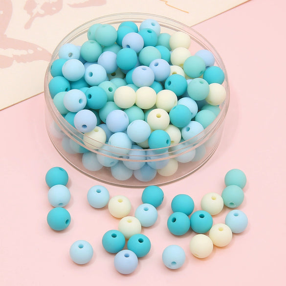 Wholesale Acrylic Frosted Round Beads Handmade Jewelry Accessories For Bracelet And Necklace