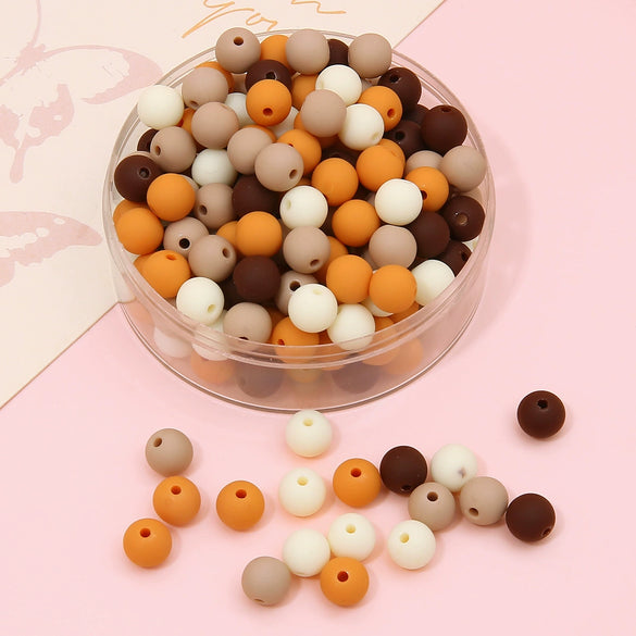 Wholesale Acrylic Frosted Round Beads Handmade Jewelry Accessories For Bracelet And Necklace